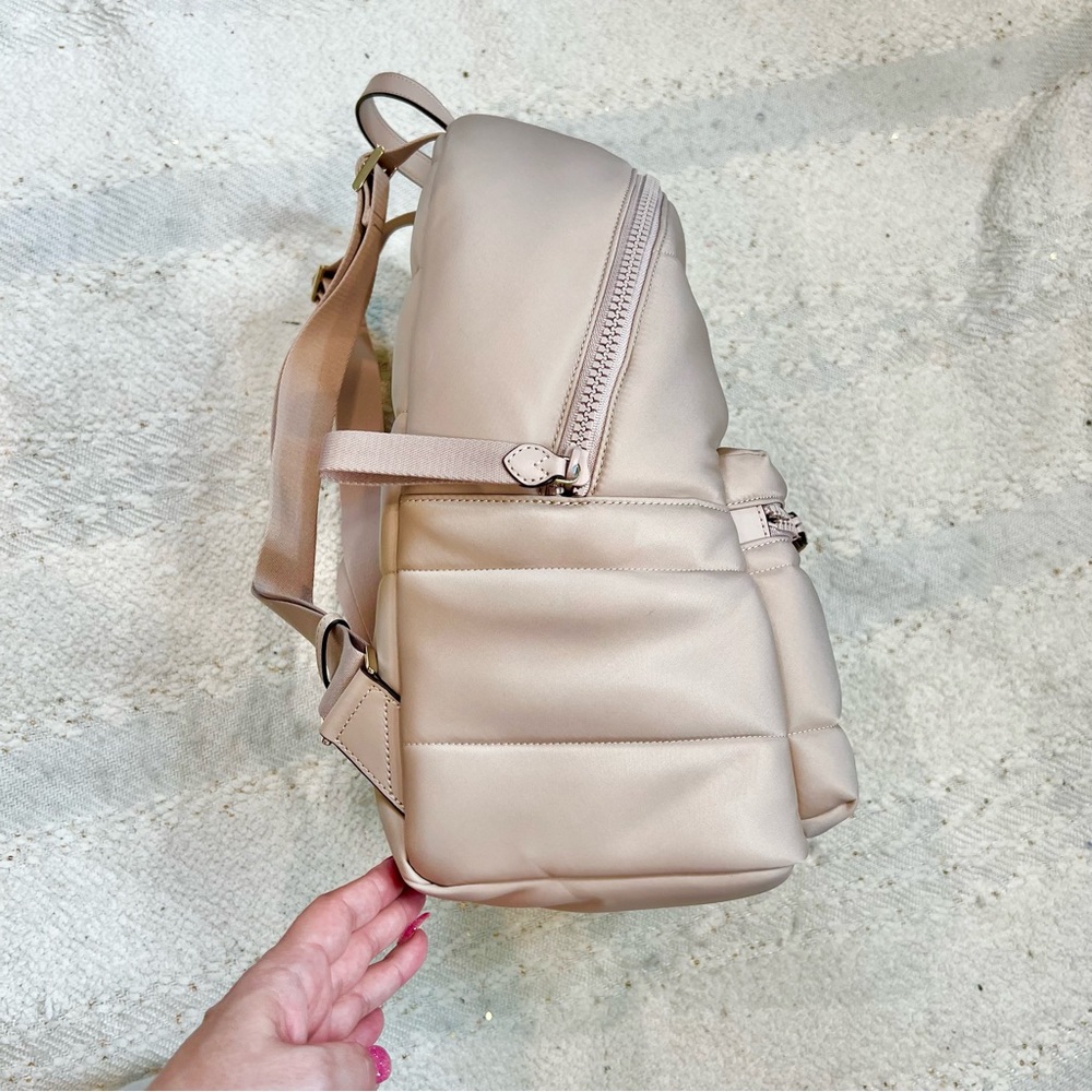 Kate Spade ELLA Beige Nylon Puffy Backpack NEW! - Picture 2 of 9